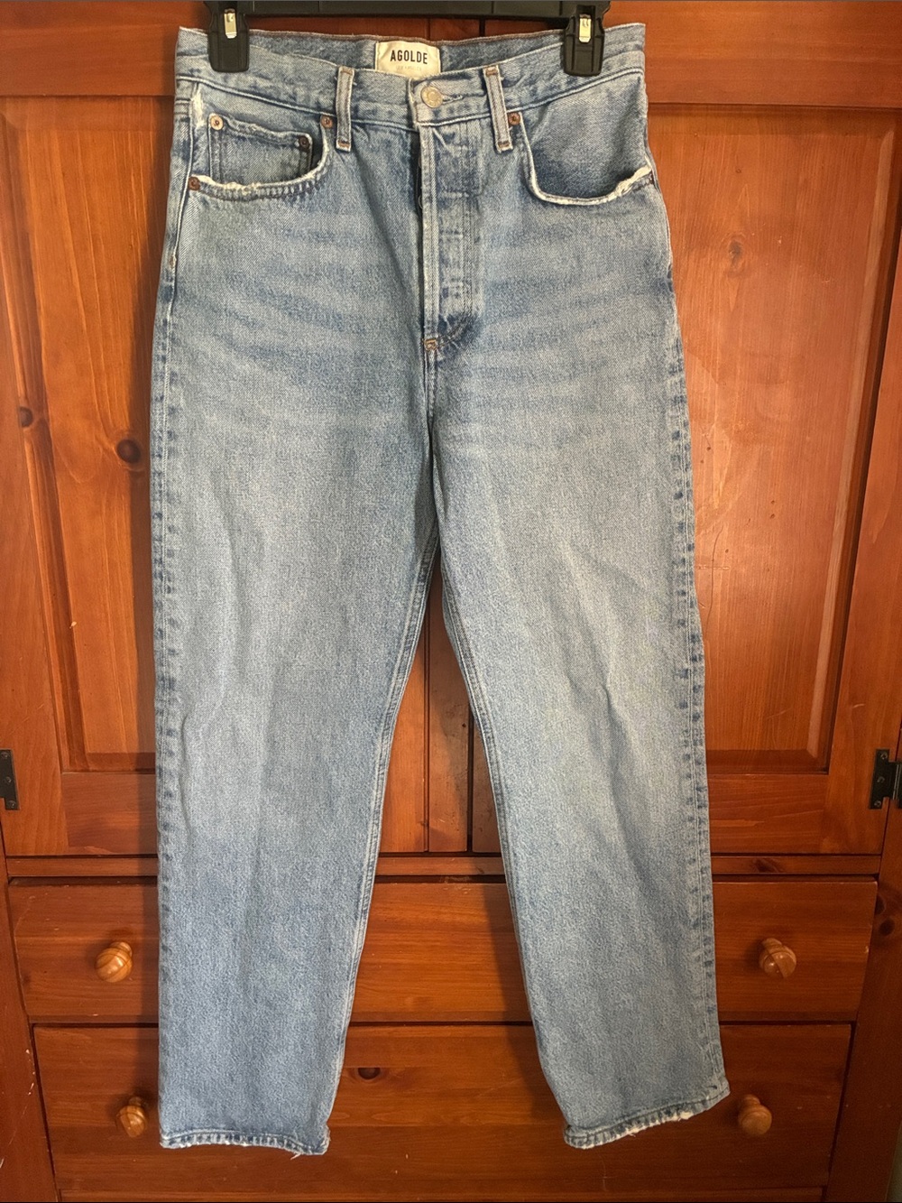 Agolde Fran Light Blue Women's Straight-Leg Jeans